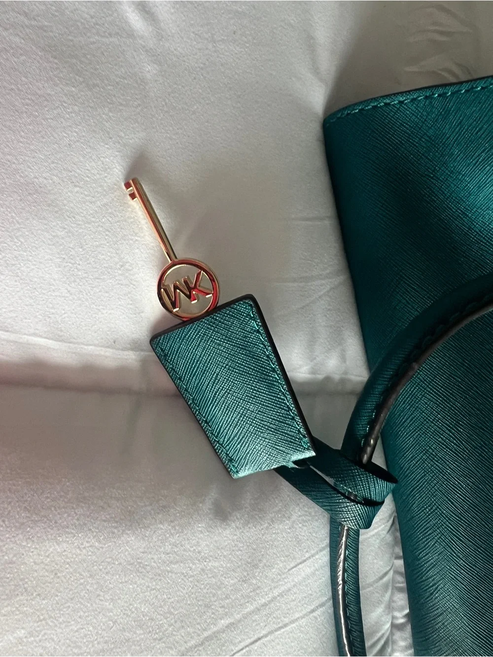 Michael Kors Teal handbag with Gold Hardware - Picture 5 of 7